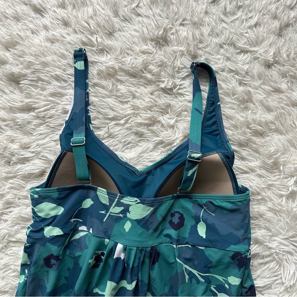 LL Bean Swimwear Tankini Top Shaping Soft Drape UPF 50+ New With Tags Size 16 - Picture 11 of 12